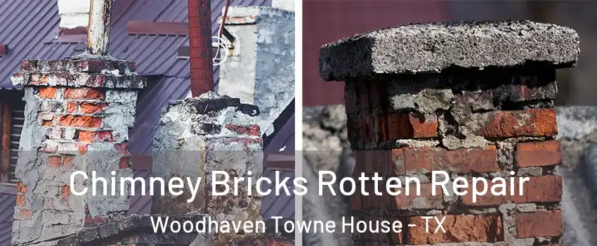 Chimney Bricks Rotten Repair Woodhaven Towne House - TX