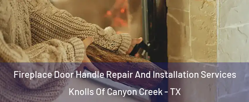 Fireplace Door Handle Repair And Installation Services Knolls Of Canyon Creek - TX