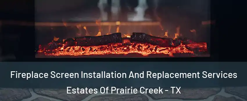 Fireplace Screen Installation And Replacement Services Estates Of Prairie Creek - TX