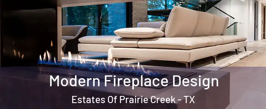 Modern Fireplace Design Estates Of Prairie Creek - TX